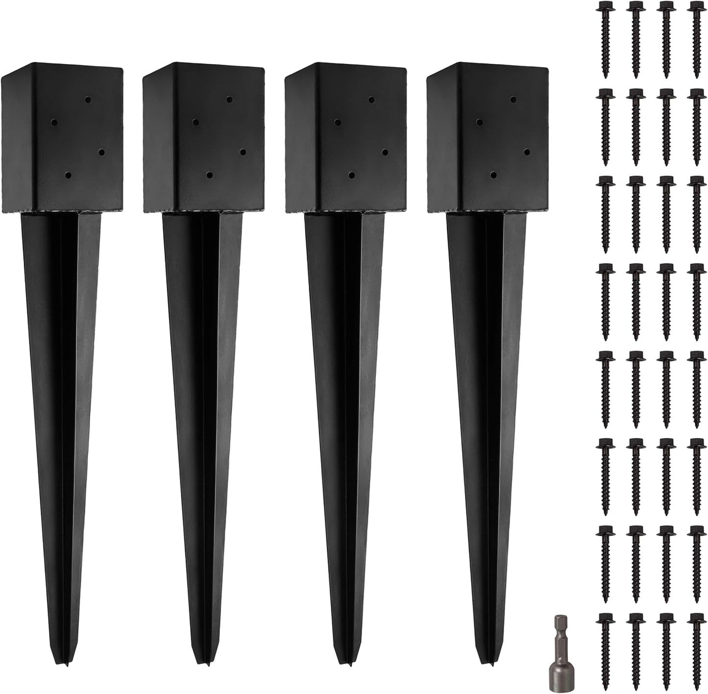 4x4 Metal Fence Post Anchor - Easy Installation and Durable