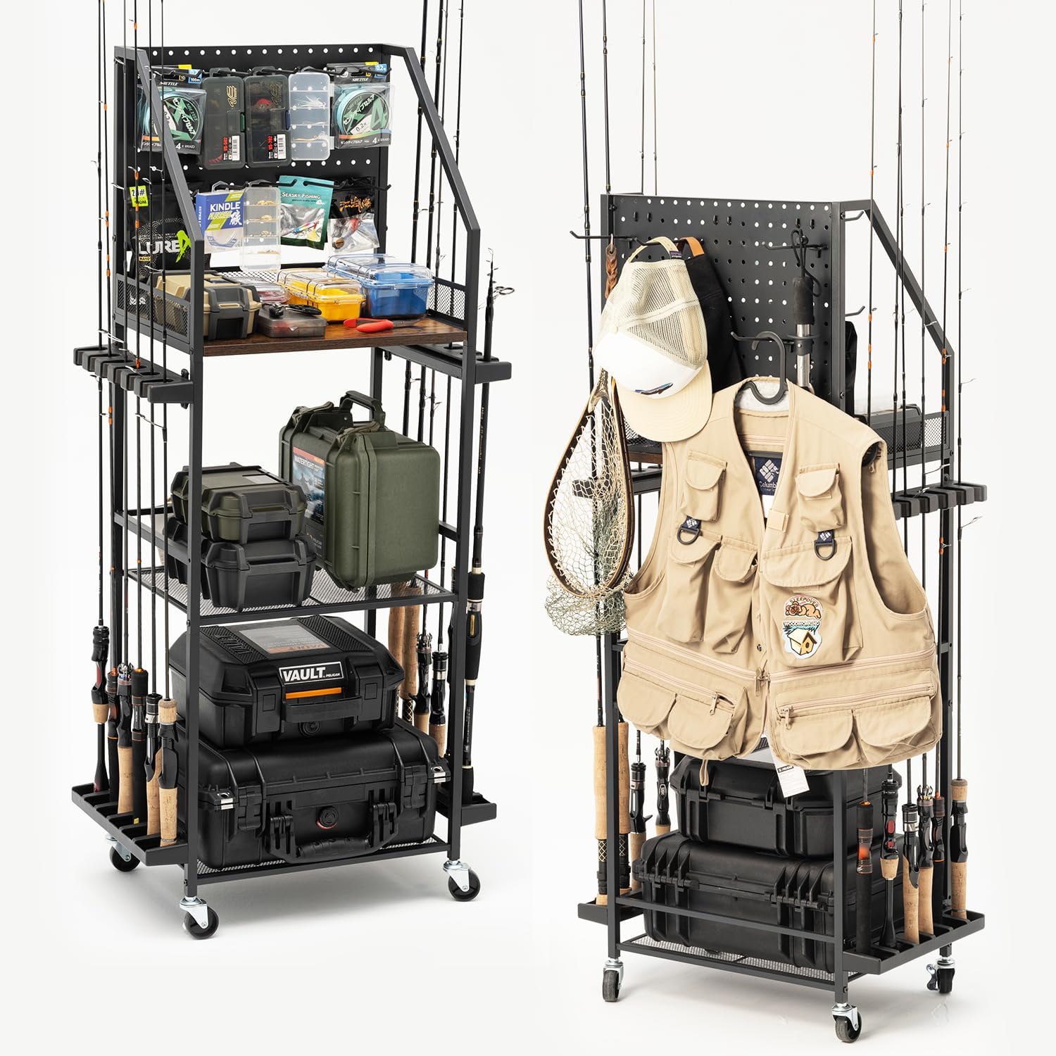 SOYEEZE Fishing Rod Holders for Garage Storage and Organization