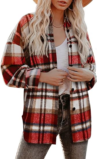 Beaully Women's Flannel Plaid Shacket for Cozy Style and Comfort