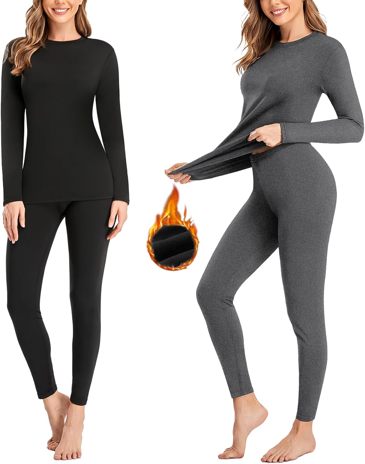 SIMIYA Thermal Underwear for Women Long Johns Winter Warm Set
