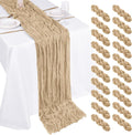20 Pack Cheesecloth Table Runner 17x108 in Beige - Boho Wedding Decor
