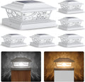 Solar Post Lights Outdoor 4 Modes Deck Fence Post Cap Light - 6 Pack