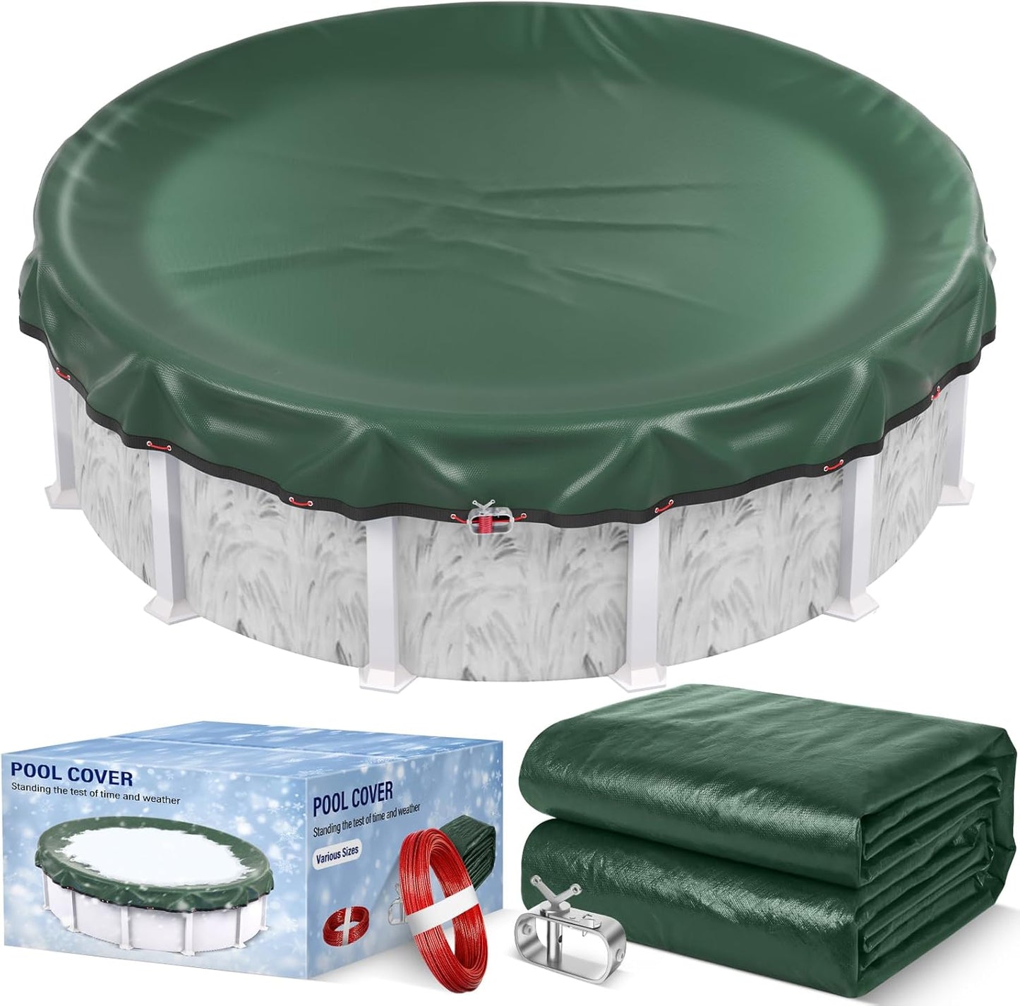 24FT Round Winter Pool Cover for Above Ground Pool Protection