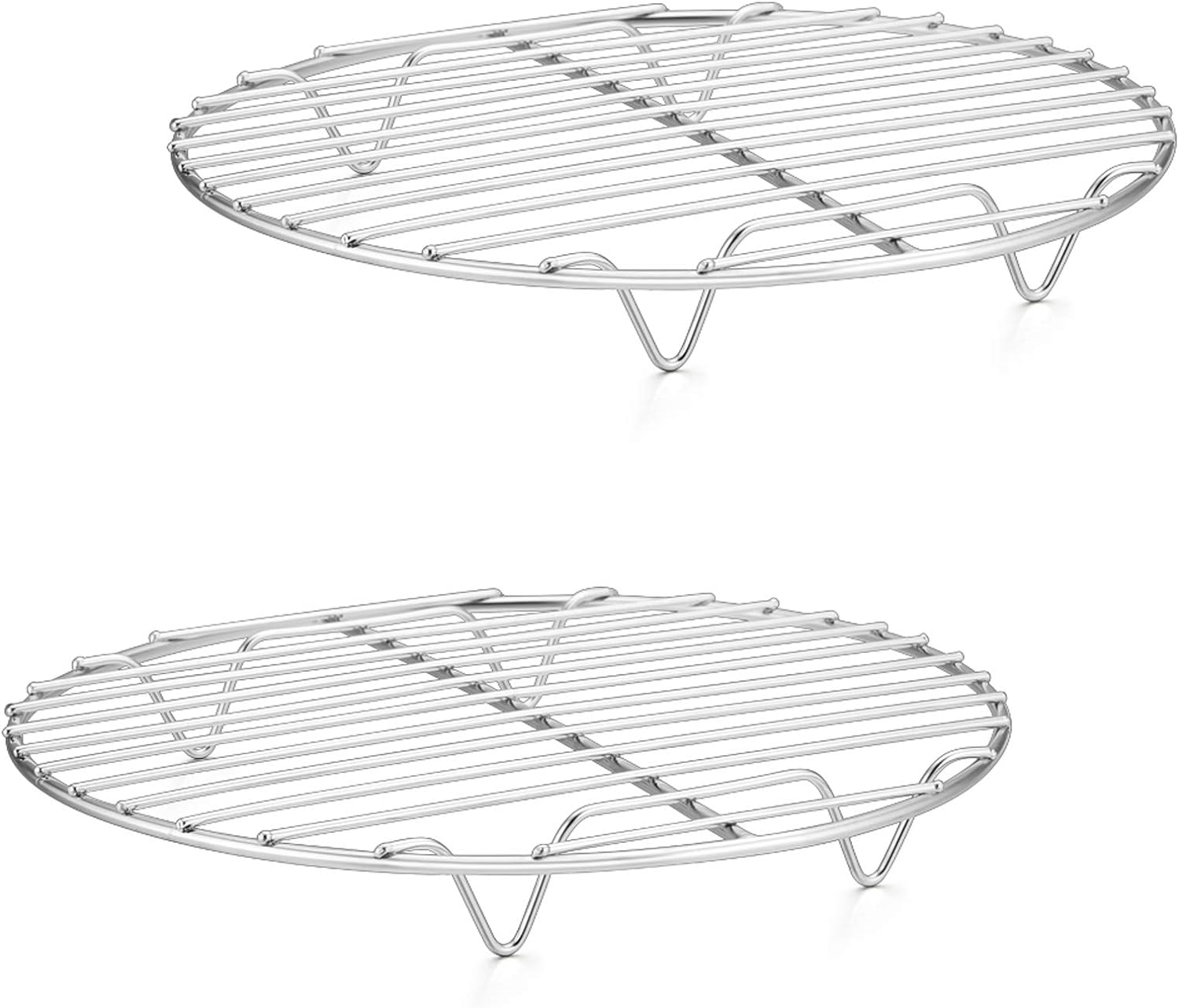 P&P CHEF Stainless Steel Round Cooking Rack - Versatile 9 Fit for Air Fryer & Pressure Cooker