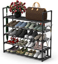 5 Tiers Metal Shoe Rack Adjustable Shoe Shelf Storage Organizer