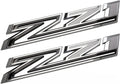 2pack 2019-2024 OEM Z71 Emblems Side Decals Badges - Chrome Black