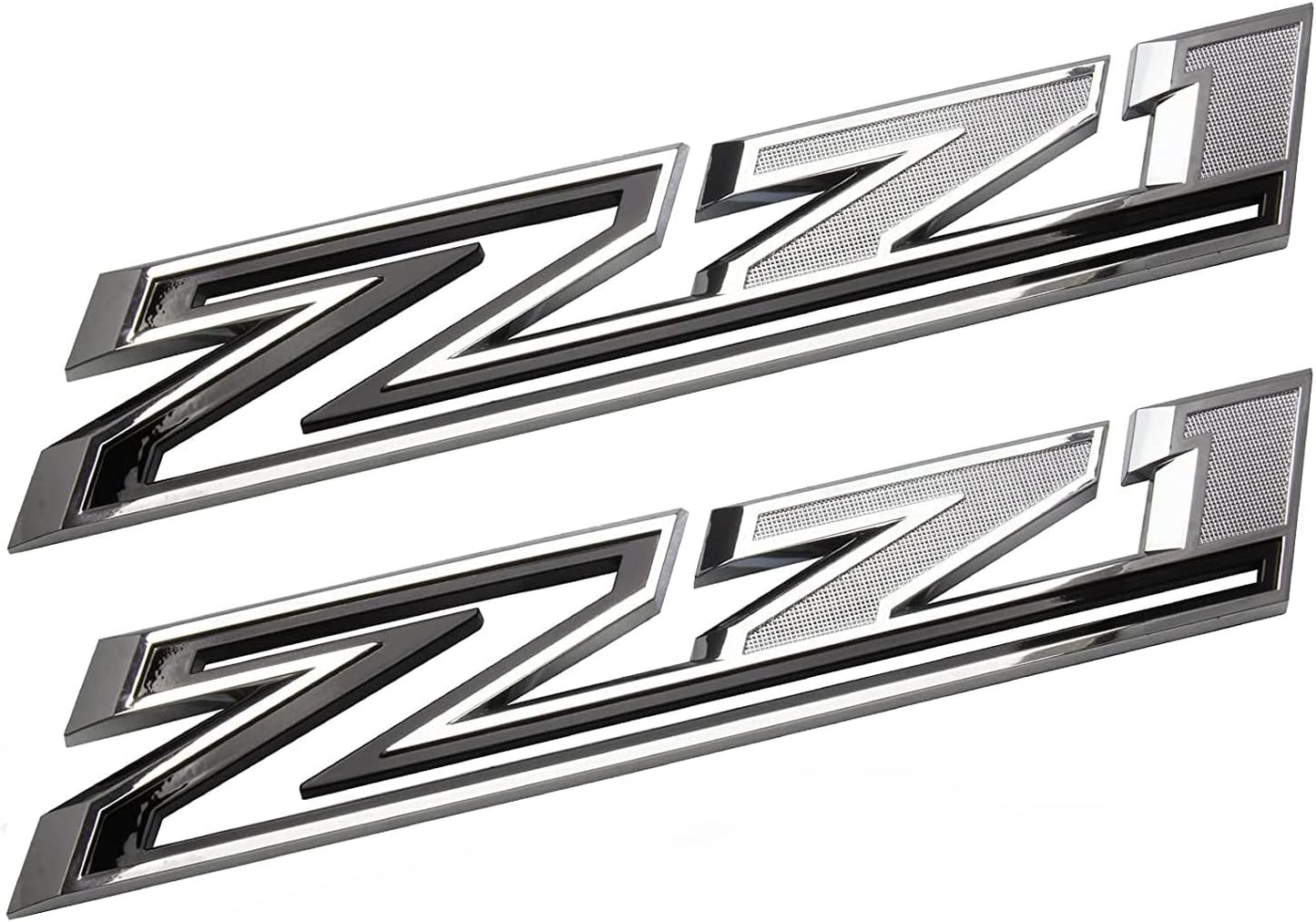 2pack Z71 Emblems for Silverado 2019-2024 - Chrome Black Badges