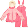 Little Girls Water-Resistant Bib Snow Pants and Ski Jacket - Warm