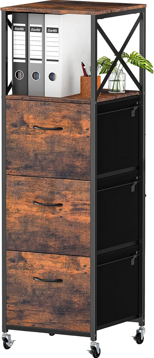 3 Drawers File Cabinet for Home Office with Adjustable Rails