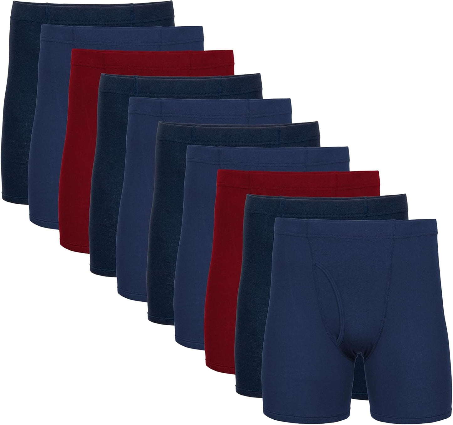 Gildan Men's Underwear Covered Waistband Boxer Briefs Multipack