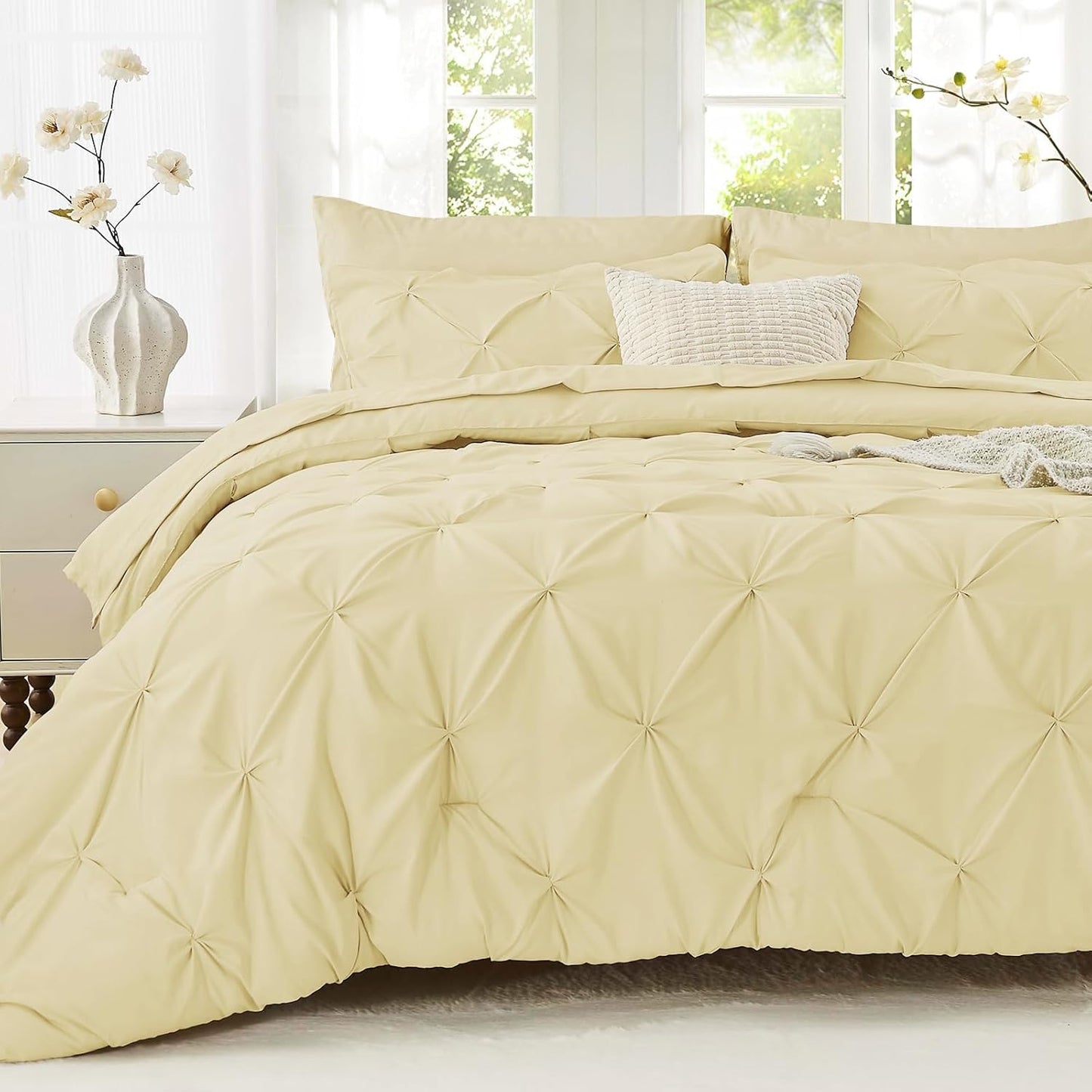 Sasttie King Size Comforter Set for All Season Luxury Bedding