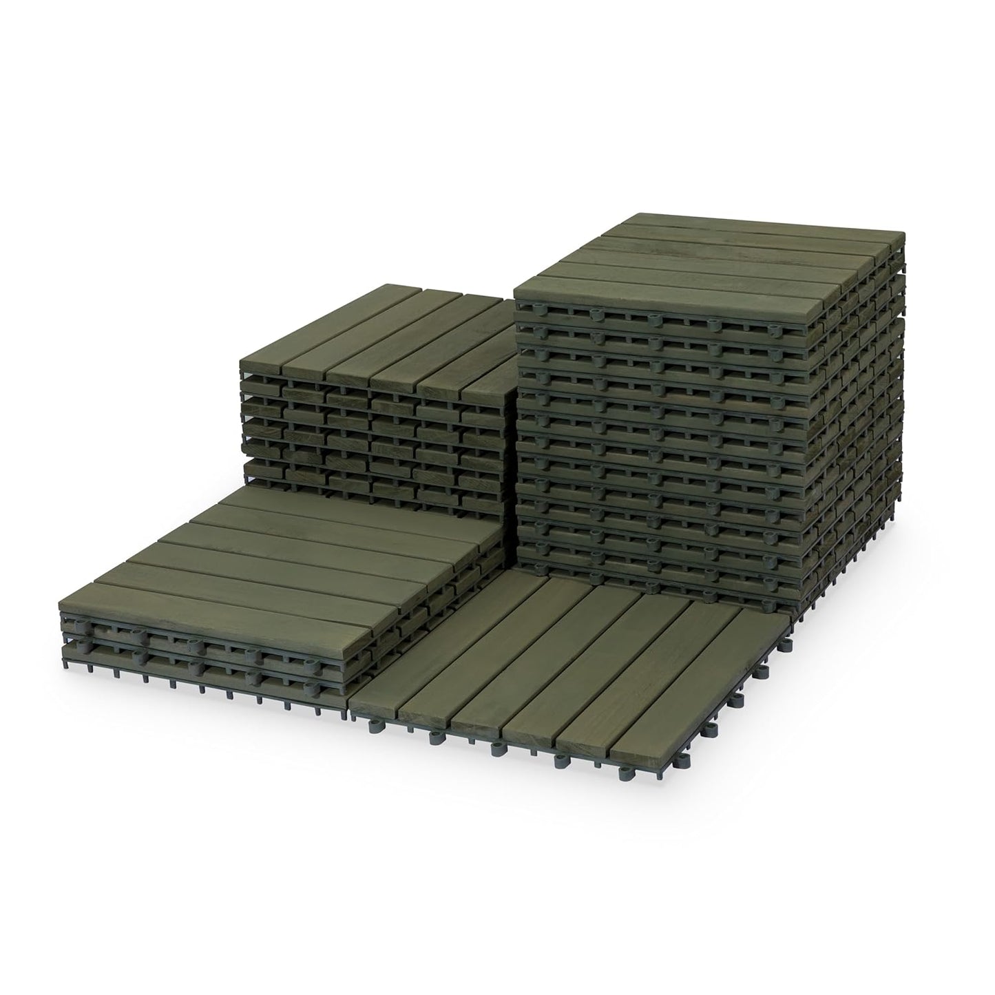 Acacia Wood Decking Tiles - Easy Interlocking Outdoor Flooring