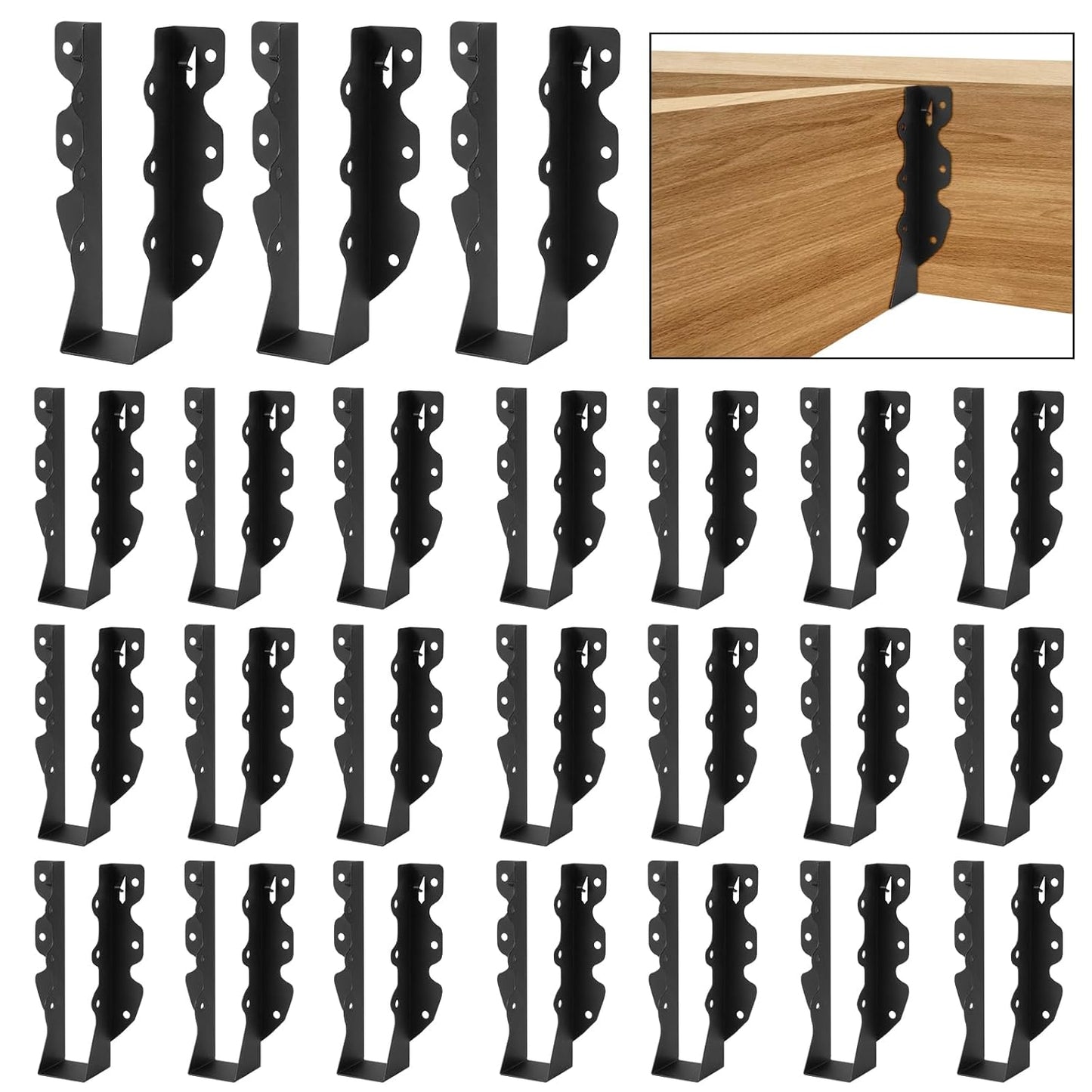 24 Pcs 2x8 Joist Hanger for Strong Structural Support