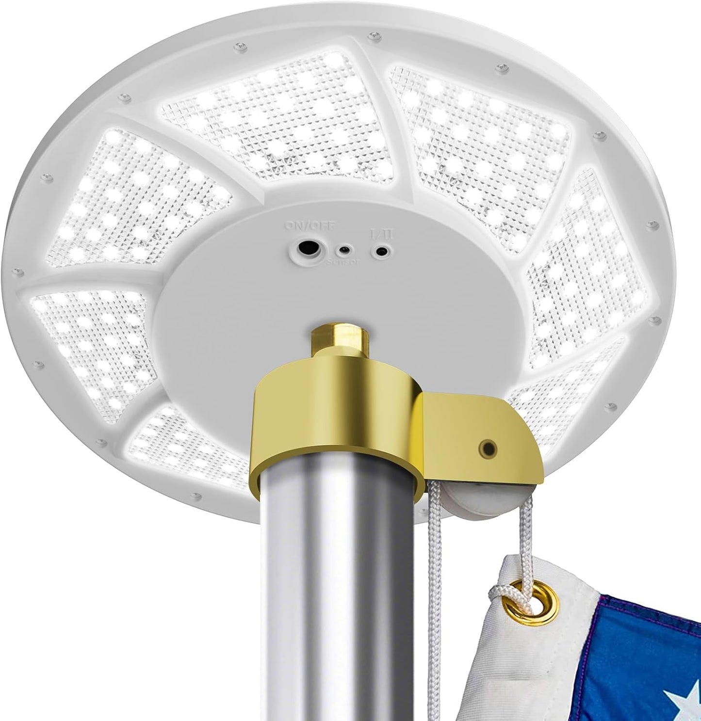 HOOPLE Solar Flag Pole Light: Bright, Durable, and Easy to Install