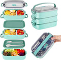 Bento Lunch Box for Kids Women Men - 47oz 2-Compartment Stainless