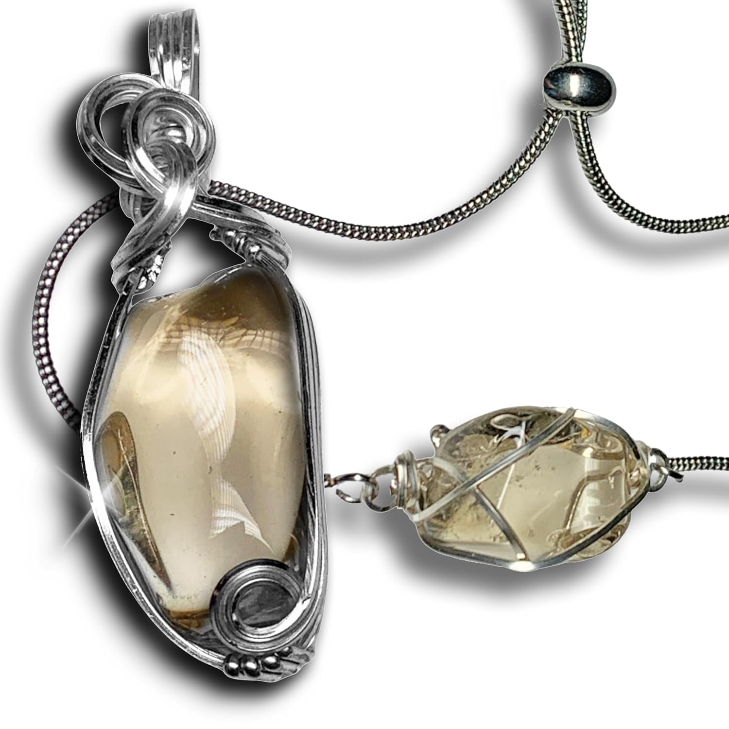 Handmade Citrine Birthstone Bracelet and Pendant Bundle for Her