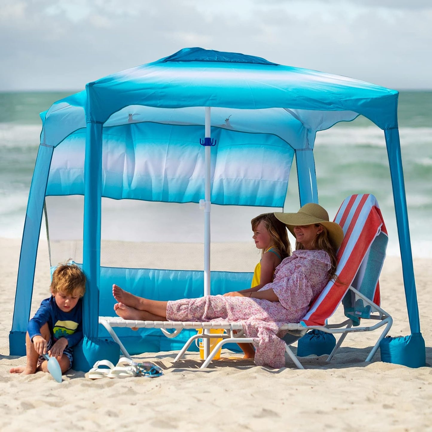 AMMSUN Easy Setup Beach Cabana - Instant Sun Shade