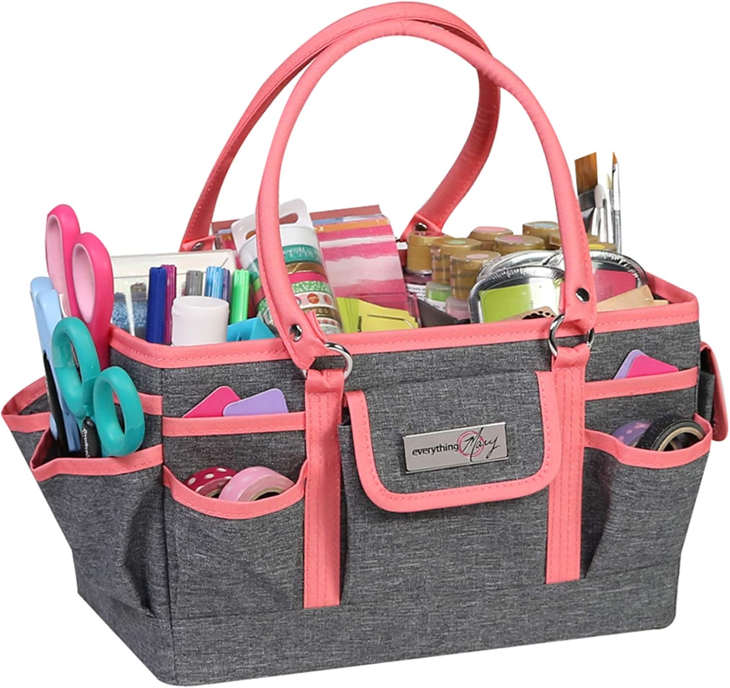 Everything Mary Deluxe Craft Tote Organizer in Heather & Pink