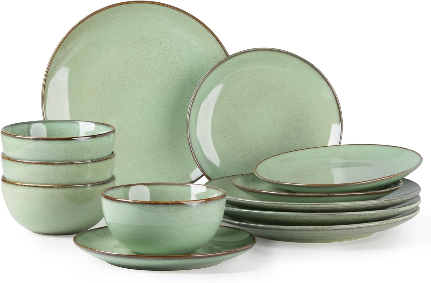 GBHOME Ceramic Dinnerware Set for 4 - 12 Pieces Stoneware