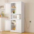 61 Tall Metal Storage Cabinet - Adjustable Shelves - White - winiowa