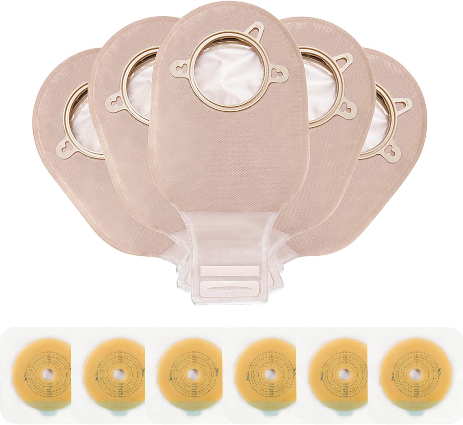 Carbou 21 PCS Ostomy Supplies Colostomy Bags for Comfort