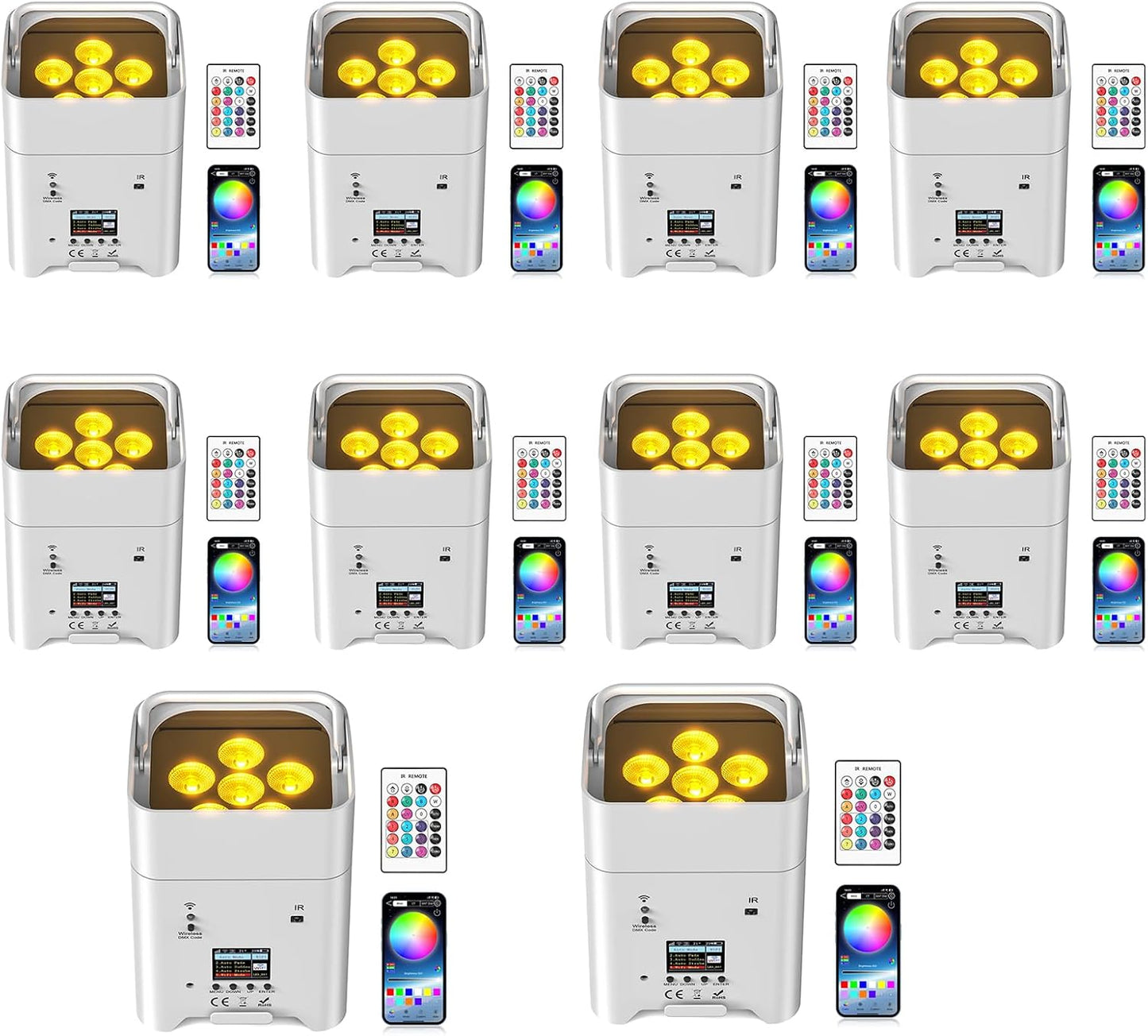 9600mAh Wireless Uplights for Stunning Stage Lighting Effects