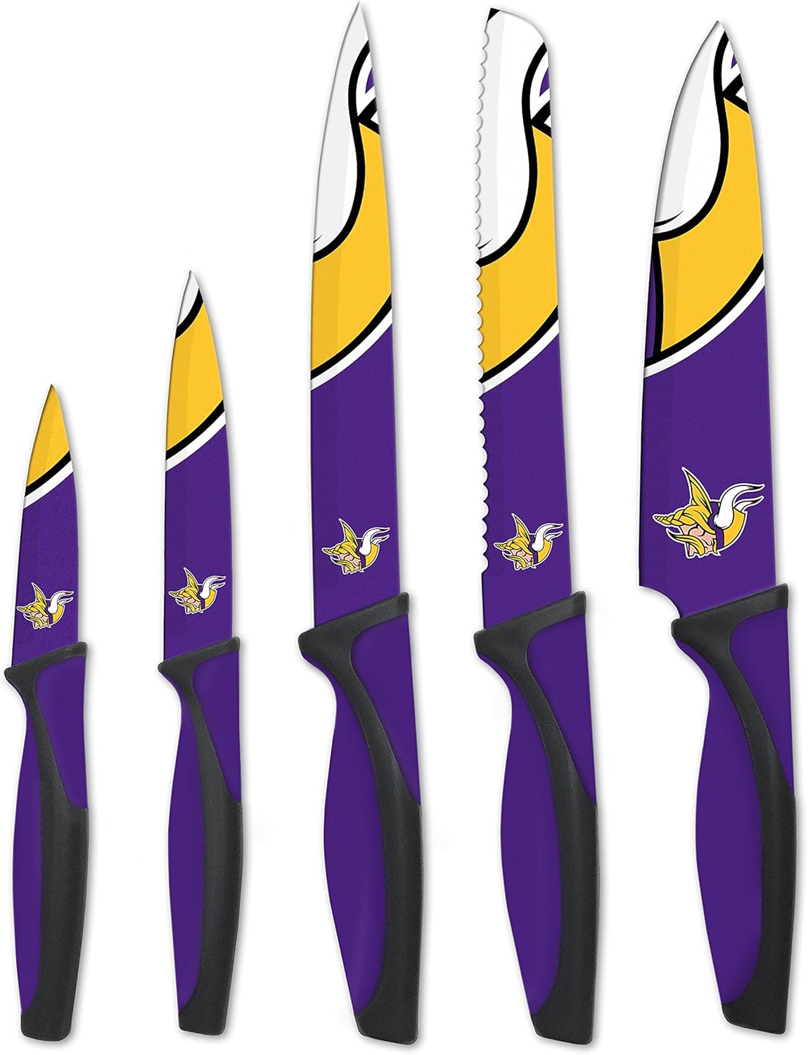 NFL Minnesota Vikings 5-Piece Kitchen Knife Set for Fans