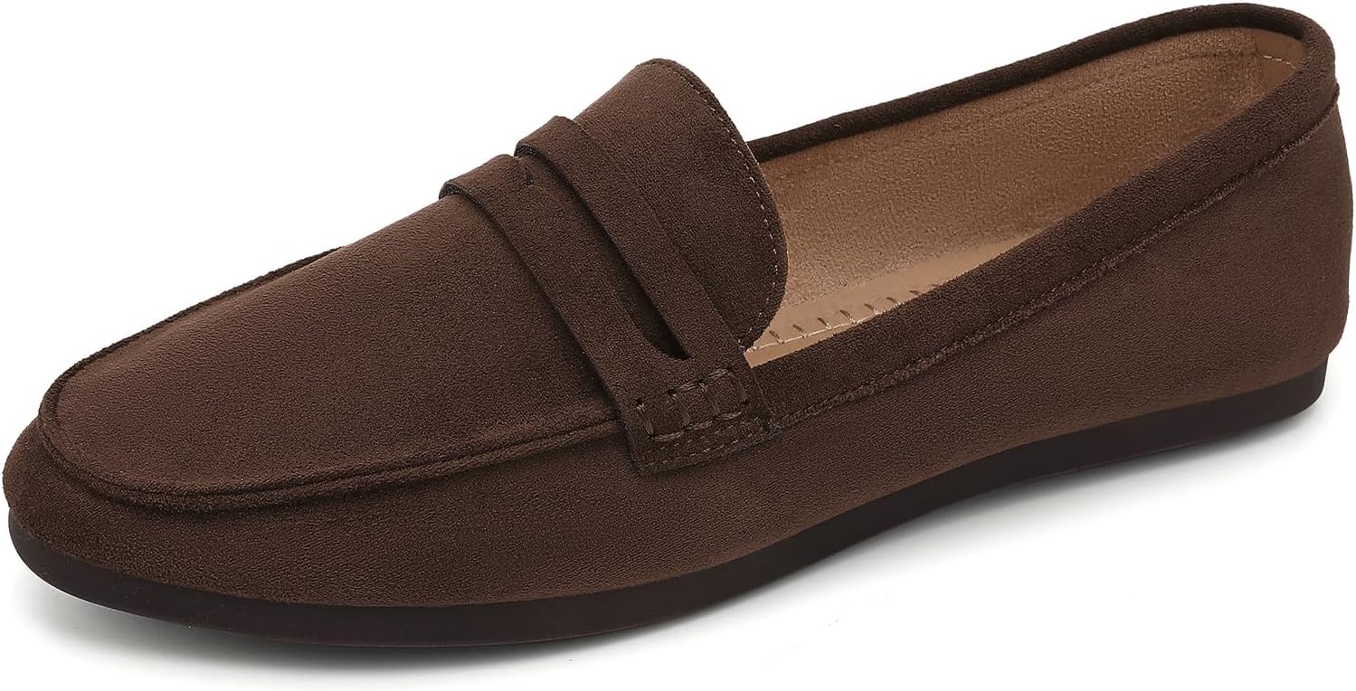 UBFEN Womens Penny Loafers Comfortable Lightweight Walking Flats