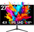 27 Inch 4K Monitor IPS 60Hz UHD 3840 x 2160p - Clear, Color-Accurate