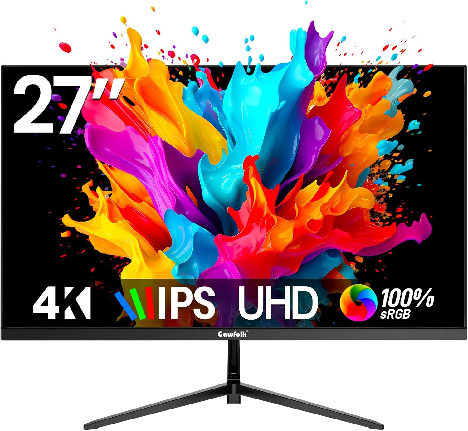 27 Inch 4K Monitor with IPS Technology for Home and Office Use