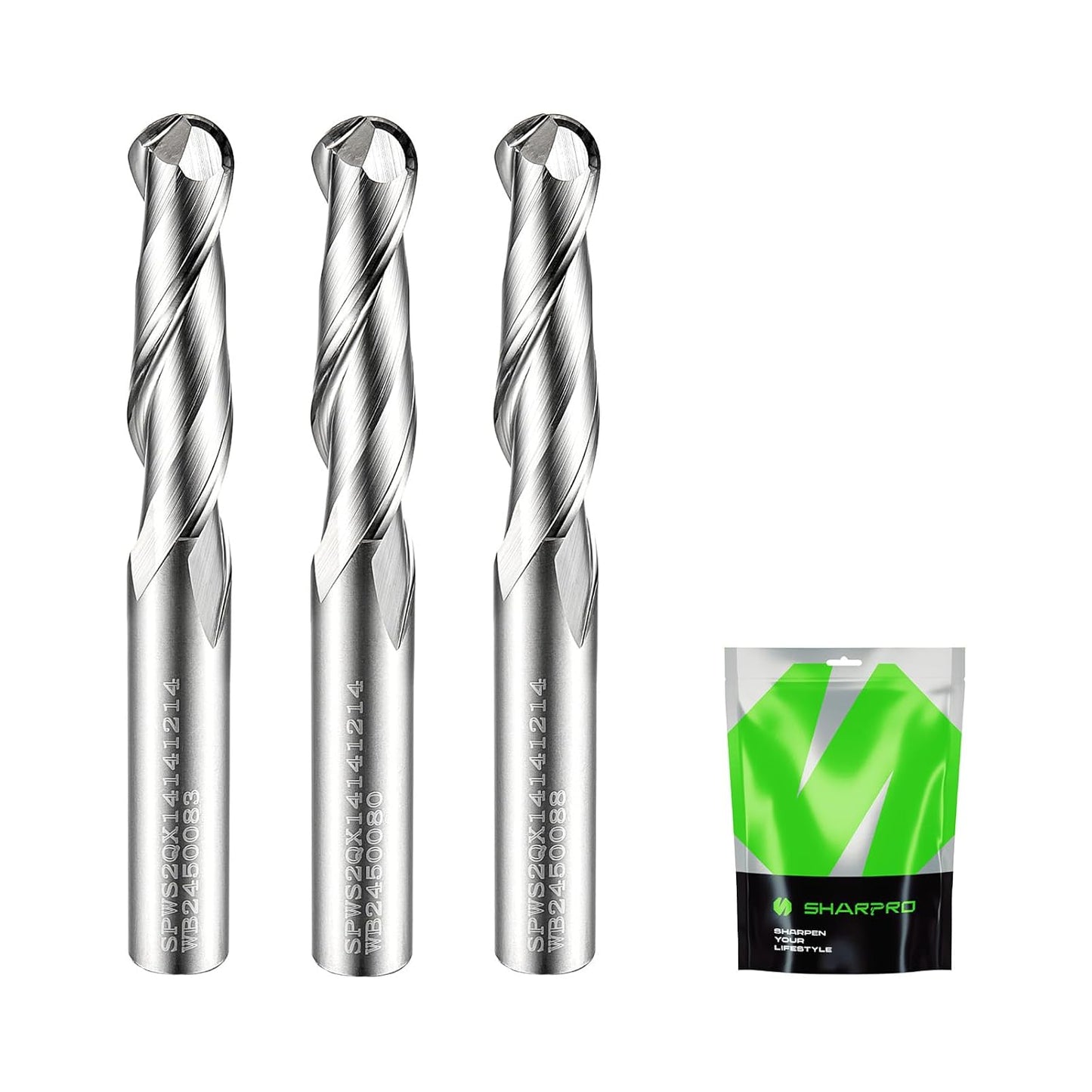 1/4 Ball Nose CNC Router Bits for Precision Wood and Metal Cuts