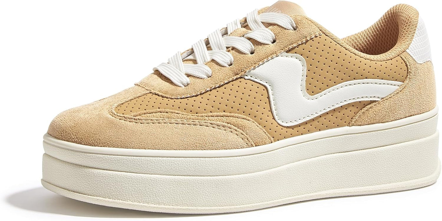 LUCKY STEP Women's Platform Fashion Sneakers for Casual Style