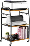 Printer Stand Large 3 Tier Printer Table with Adjustable Shelf