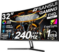 SANSUI 32in Curved 240Hz Gaming Monitor - Smooth High Refresh
