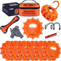Led Road Flares 8 Pack LED Flares Emergency Kit - Rechargeable Safety