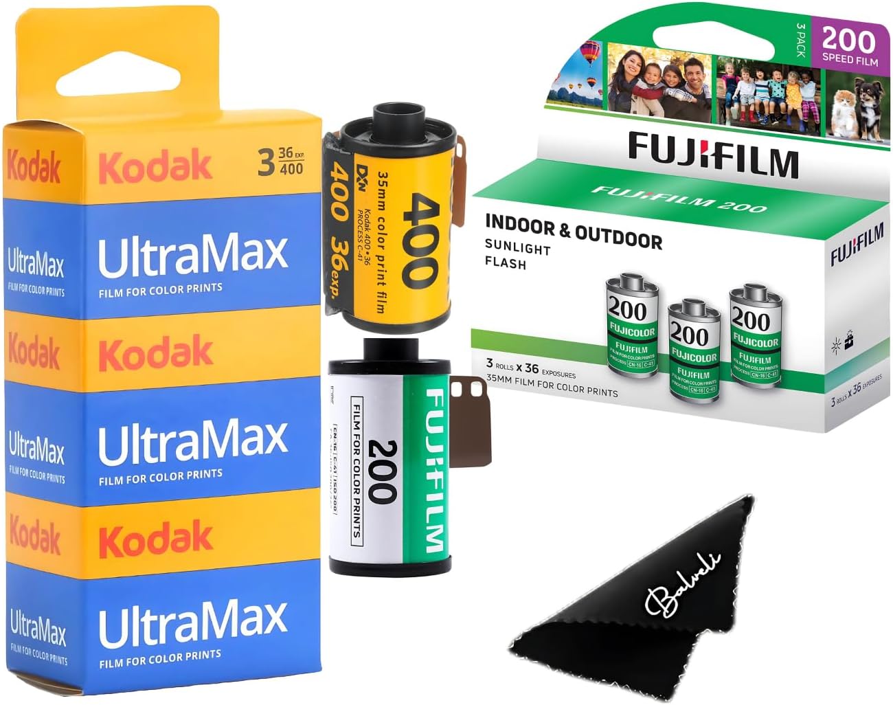 Kodak Ultramax 400 & Fujifilm 200 35mm Film Bundle - 6 Rolls