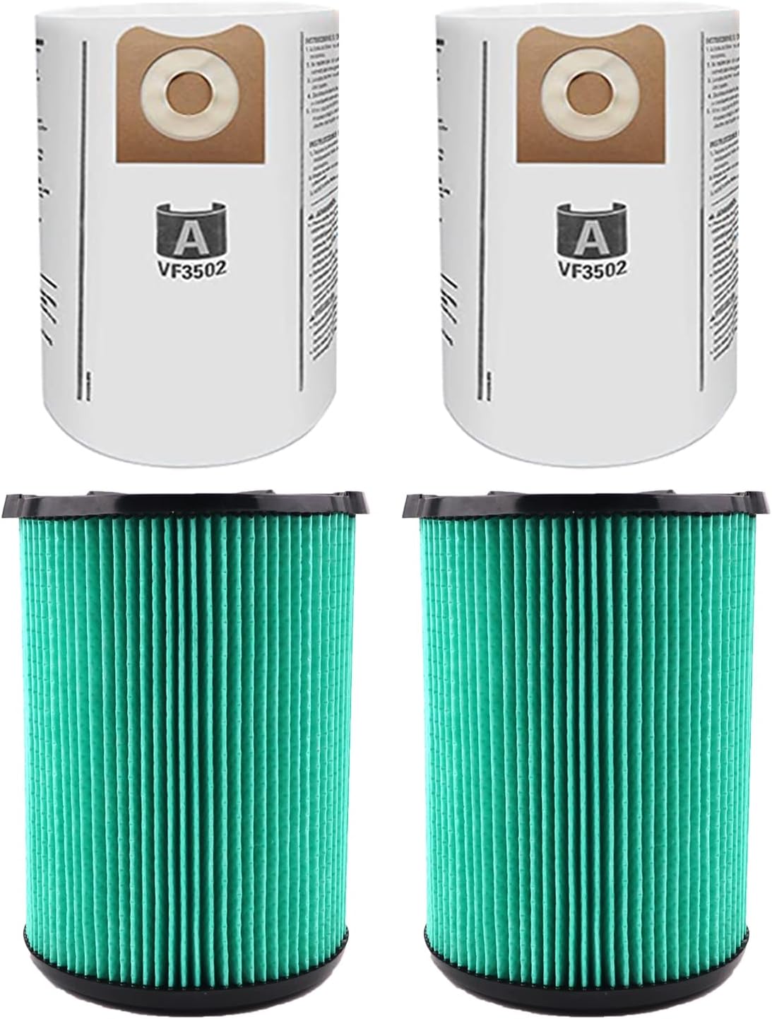 2 Pack VF6000 Replacement Filter for Ridgid Wet Dry Vacuums