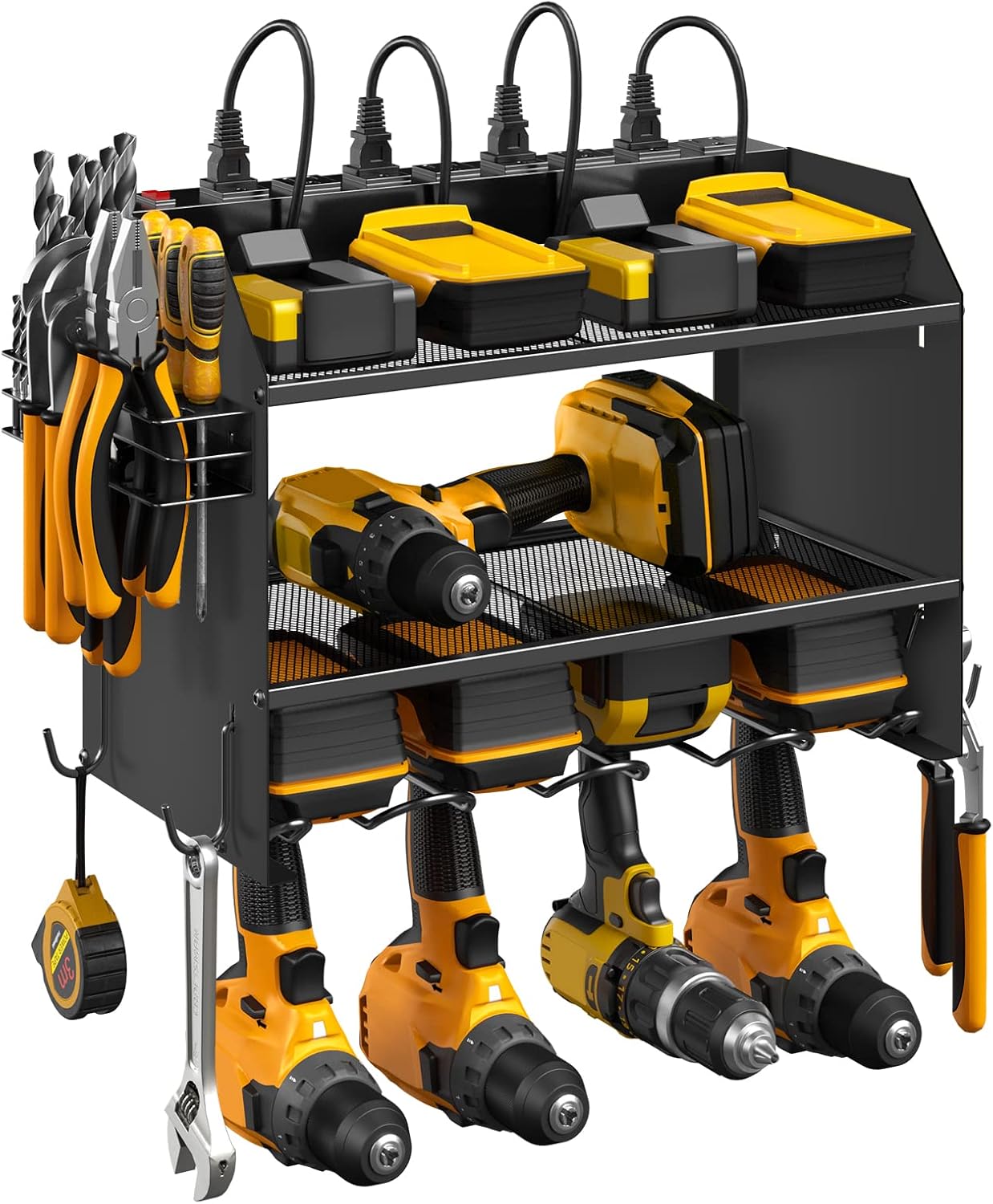 CCCEI Modular Power Tool Organizer with Charging Station for Garage