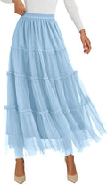 Tulle Skirt for Women High Waisted Fairy Tiered Maxi - Elegant Flow
