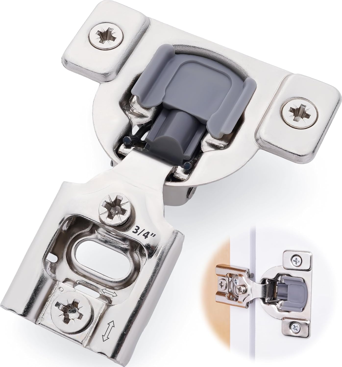 DecoBasics 50 Pack Soft Close Cabinet Hinges for Kitchen Use