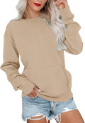 Womens Oversized Crewneck Sweatshirt - Lightweight Cozy Pullover