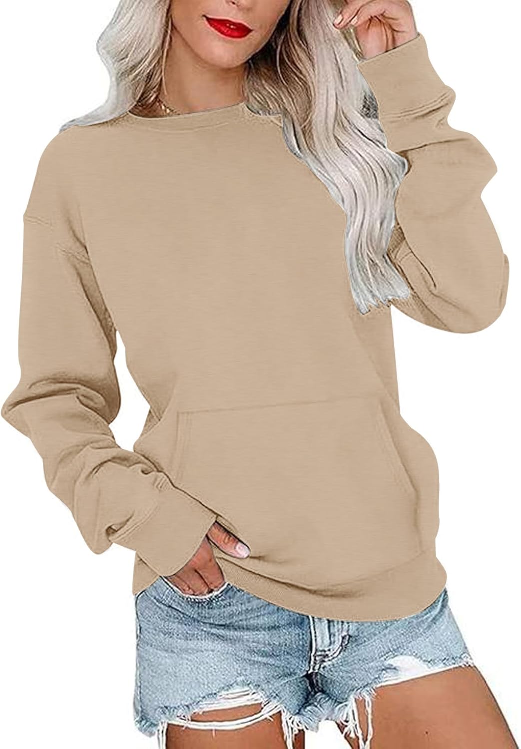 MISFAY Womens Oversized Sweatshirt Casual Long Sleeve Hoodie