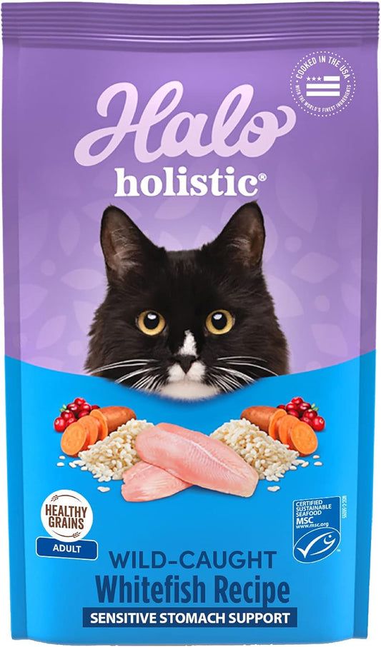 Halo Holistic Cat Food with Wild Caught Salmon for Sensitive Stomach