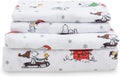 Peanuts Kids Sheet Set Queen Size - Cute Snoopy Microfiber Sheets