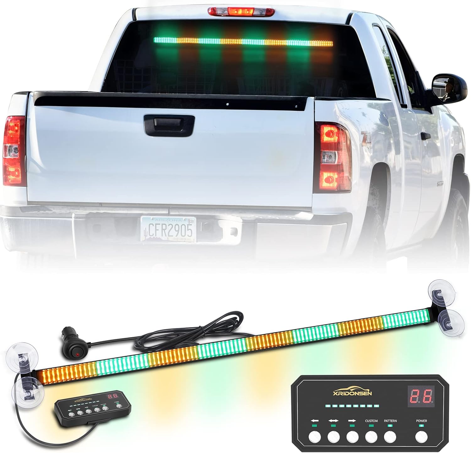 XRIDONSEN 35 inch Traffic Advisor Light Bar for Safety Use
