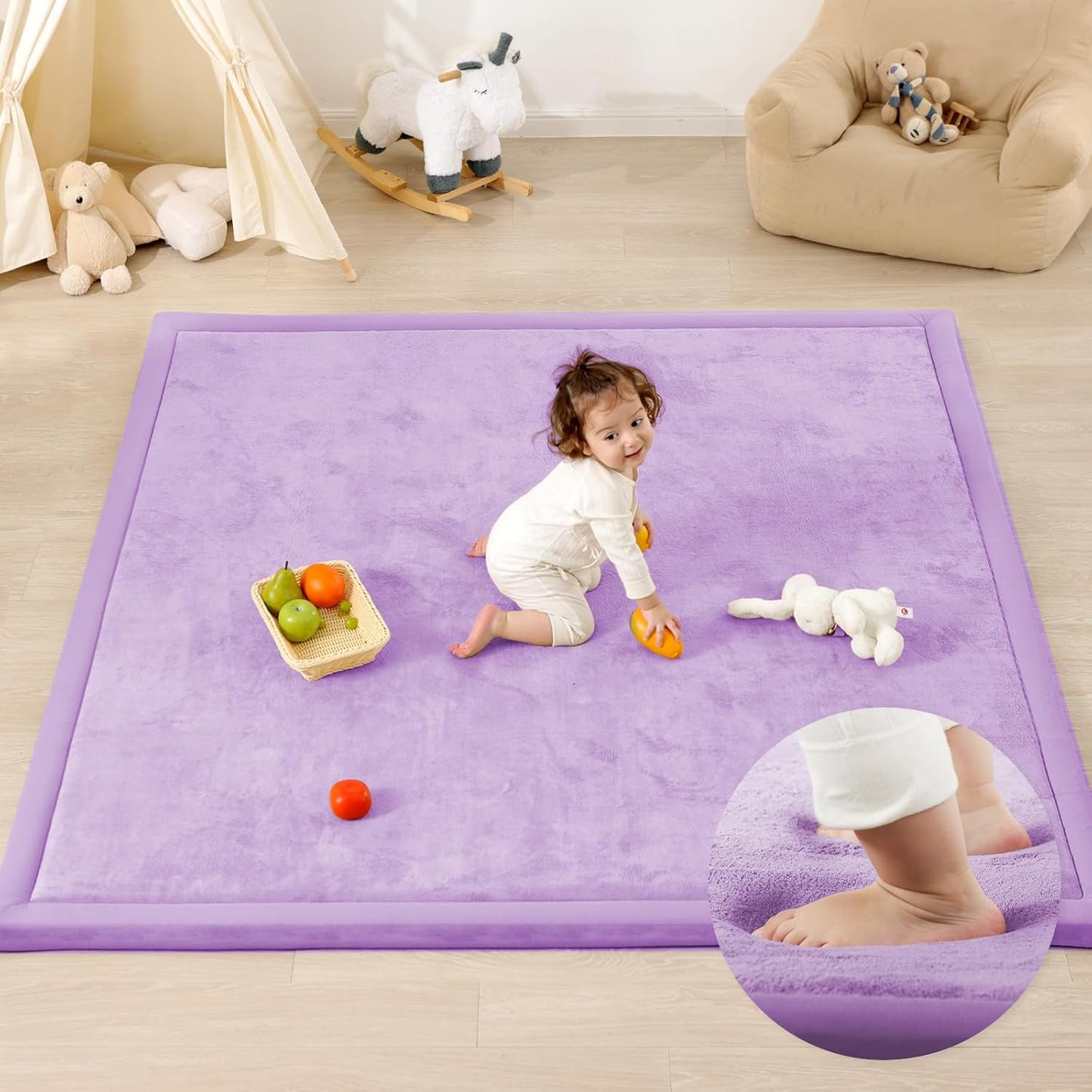 1.3 Thick Baby Play Mat for Safe Crawling and Tummy Time