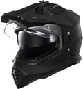 Matte Black Dual Sport Motorcycle Helmet M - Pinlock Ready