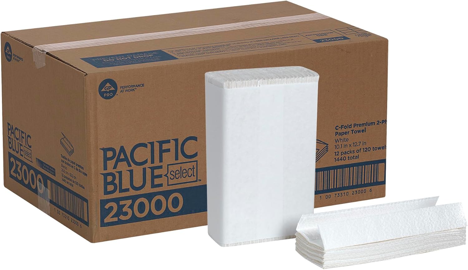 Pacific Blue Select 2-Ply C-Fold Paper Towels for Class A Offices