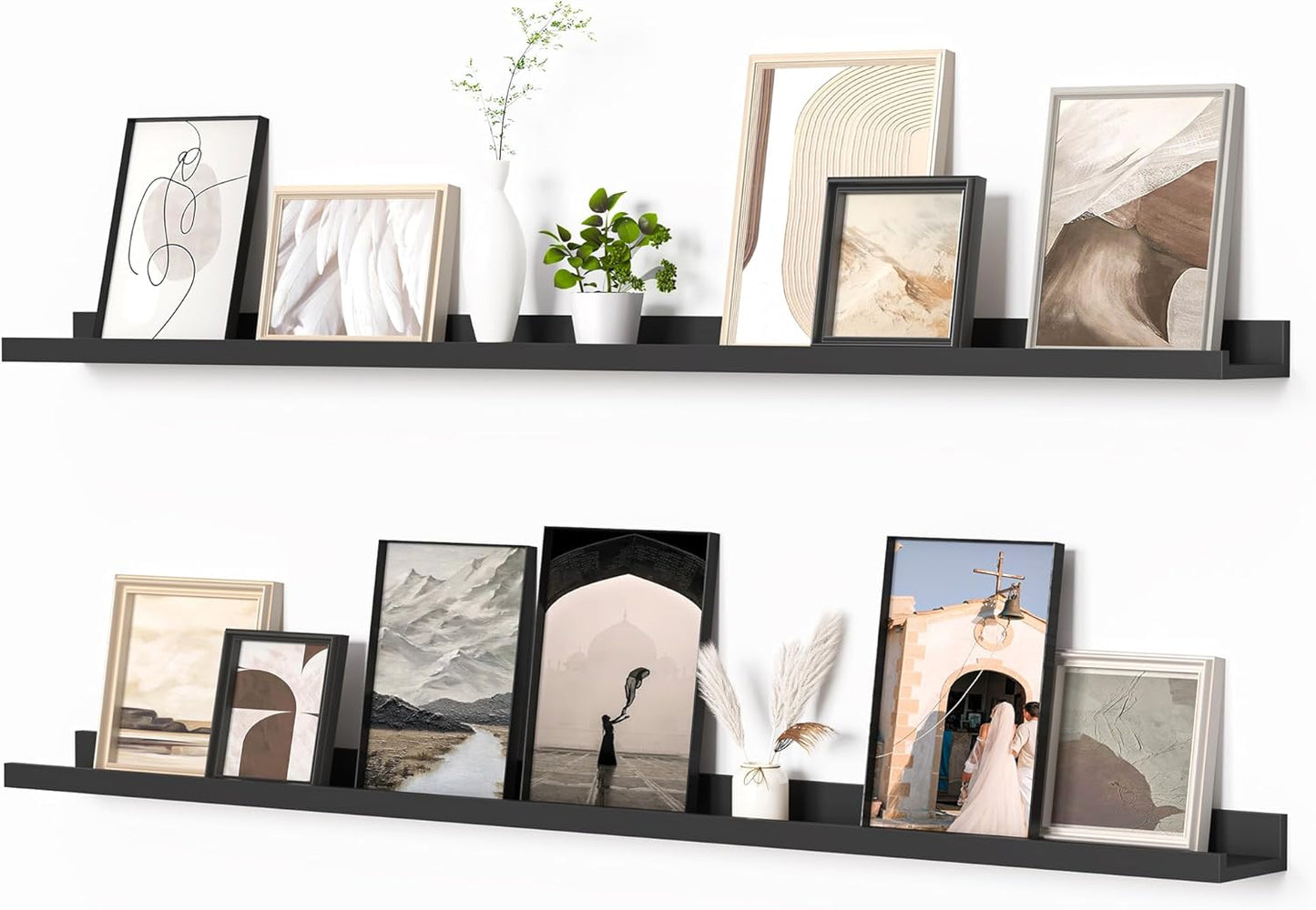 Heimlove Picture Ledge Shelf Set of 2 for Wall Decor
