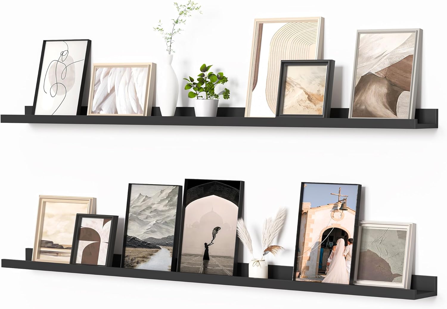 Heimlove Picture Ledge Shelf Set of 2 for Wall Decor